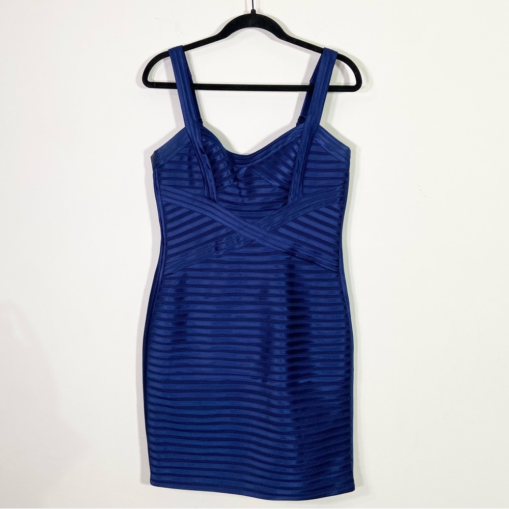 BCBGMaxAzria Royal Blue Sleeveless Bodycon Bandage Mini Dress
